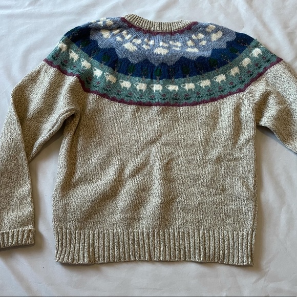 Vintage Eddie Bauer Wool Fair Isle Sweater - Picture 5 of 5